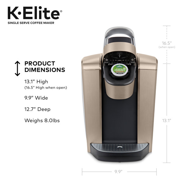Keurig KElite SingleServe KCup Pod Coffee Maker with Iced Coffee